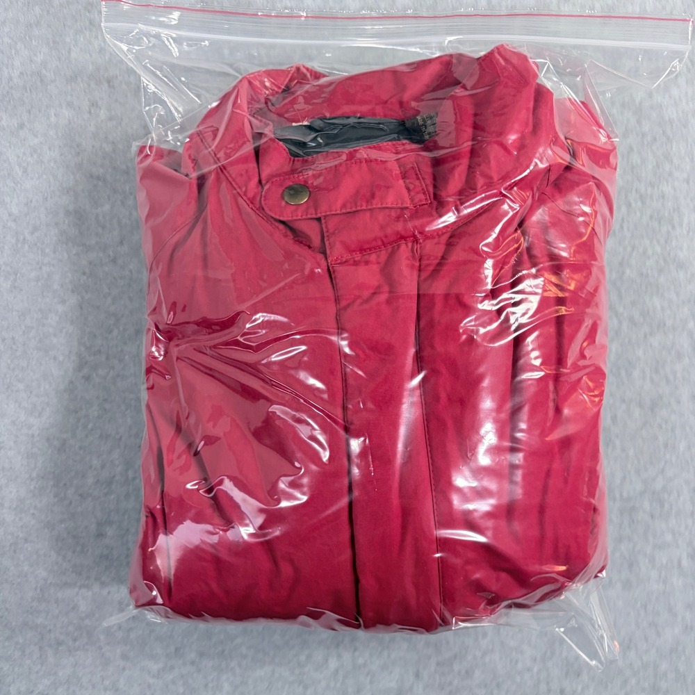 Loft & Brownstone Mens XL Red Black Colorblock Bomber Jacket British Hong Kong